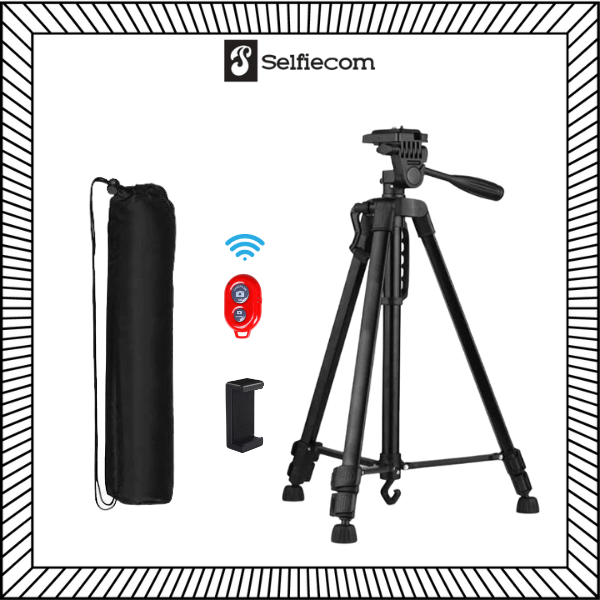 [Tripod] Chân đế điện thoại và máy ảnh Selfiecom 3366 có remote Bluetooth ( Giao màu ngẫu nhiên) - Hàng chính hãng