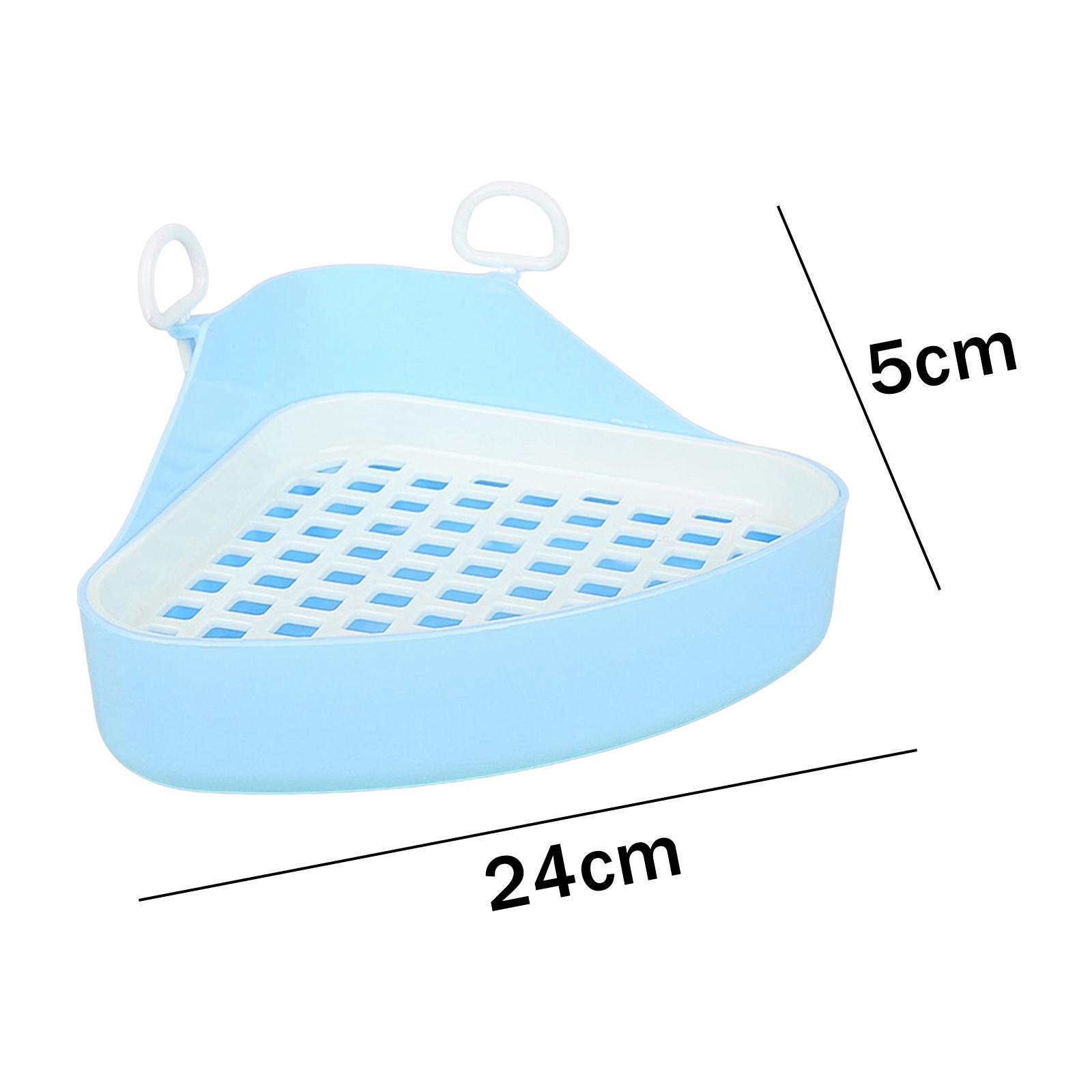 Triangle Potty Trainer Pet Pan Corner Litter Box for Hedgehog Ferret Hamster Bunny