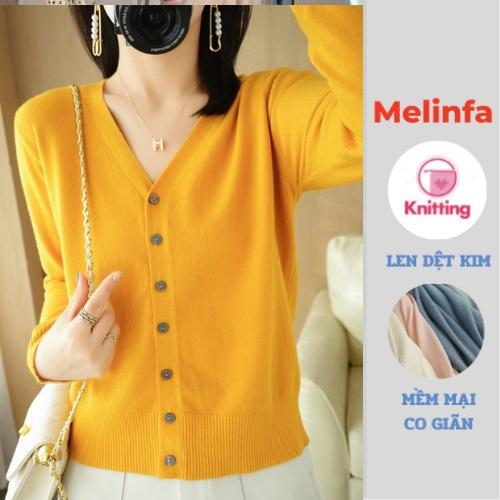 Áo khoác len cardigan nữ chất len dệt kim mềm mịn co giãn trẻ trung mùa thu đông mã VAA0435