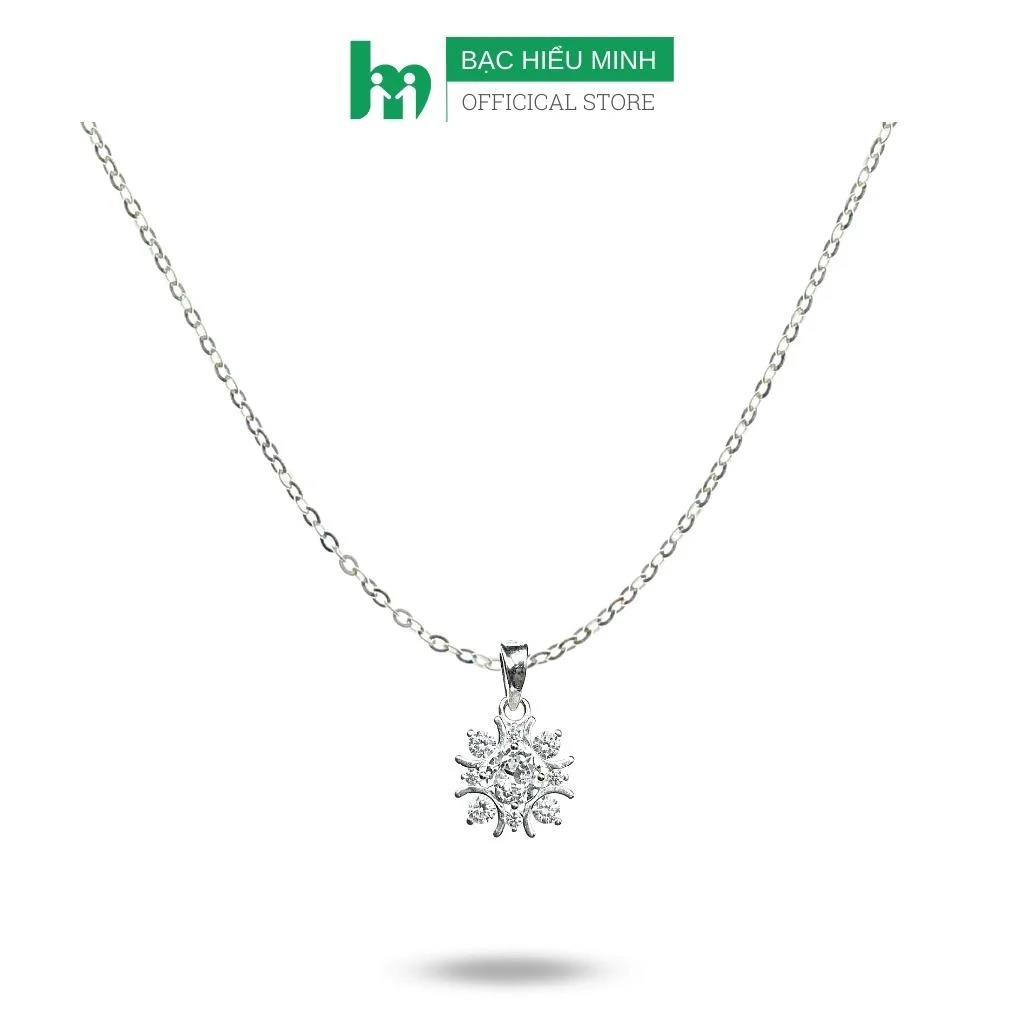 Dây Chuyền Vòng Cổ Nữ Hoa Đính Đá Lấp Lánh BẠC HIỂU MINH DMD472S