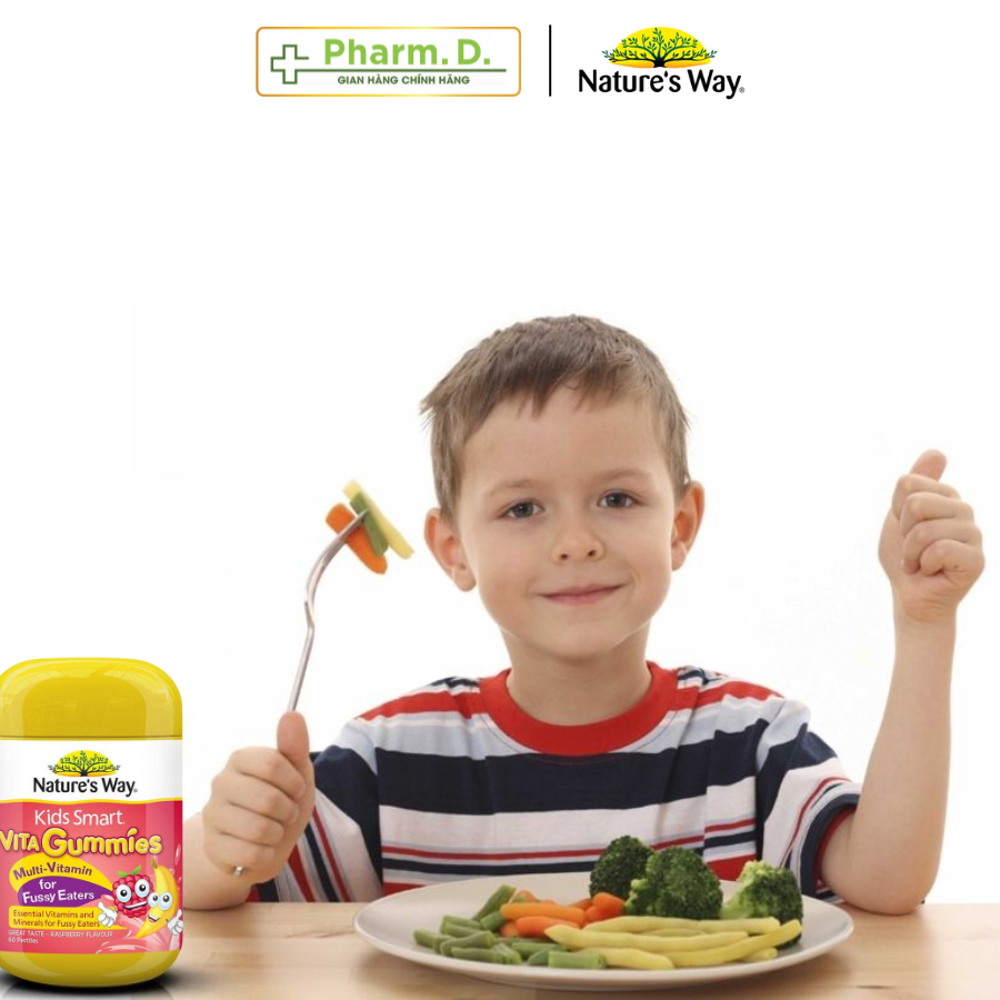 Kẹo Dẻo Vitamin NATURE'S WAY Kids Smart Vita Gummies Bổ Sung Dinh Dưỡng Cho Trẻ Biếng Ăn (Hộp 60 Viên)