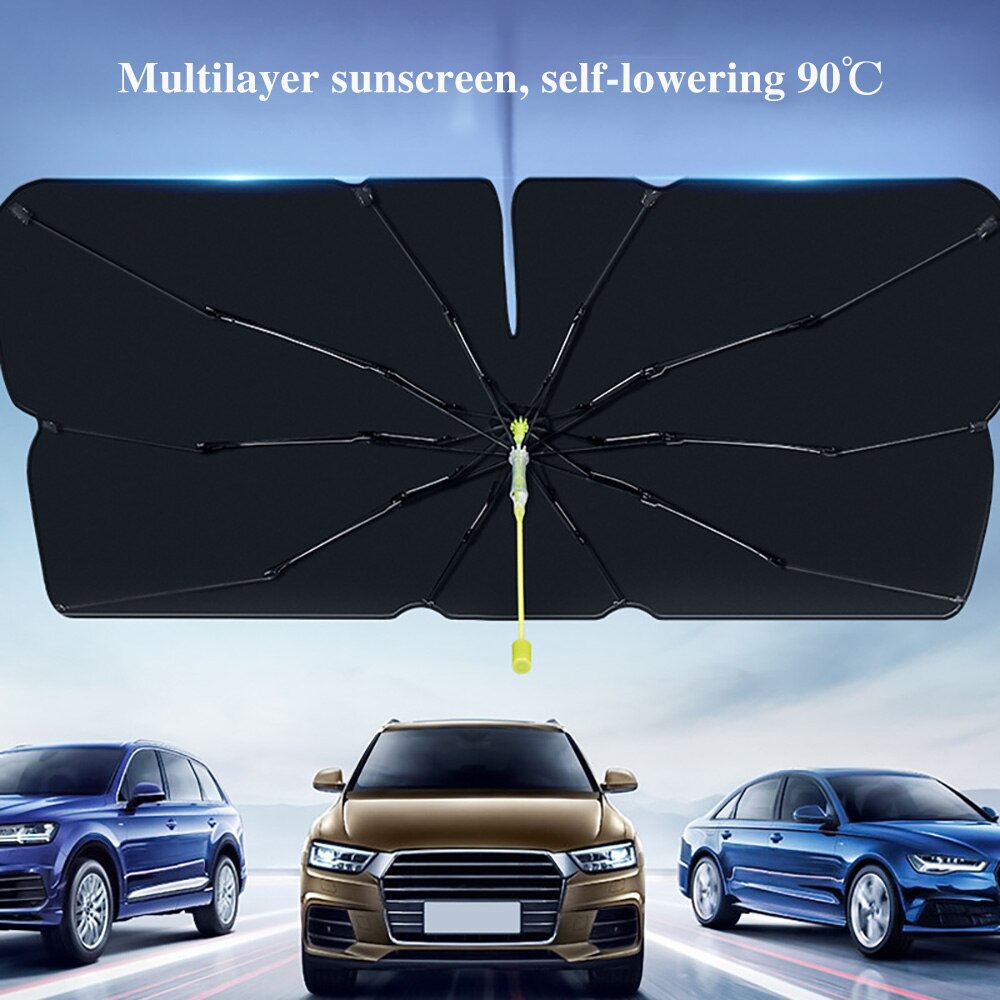Dù che nắng kính lái Ô Tô Car Sun Shade Protector Parasol Auto Front Window 2in1