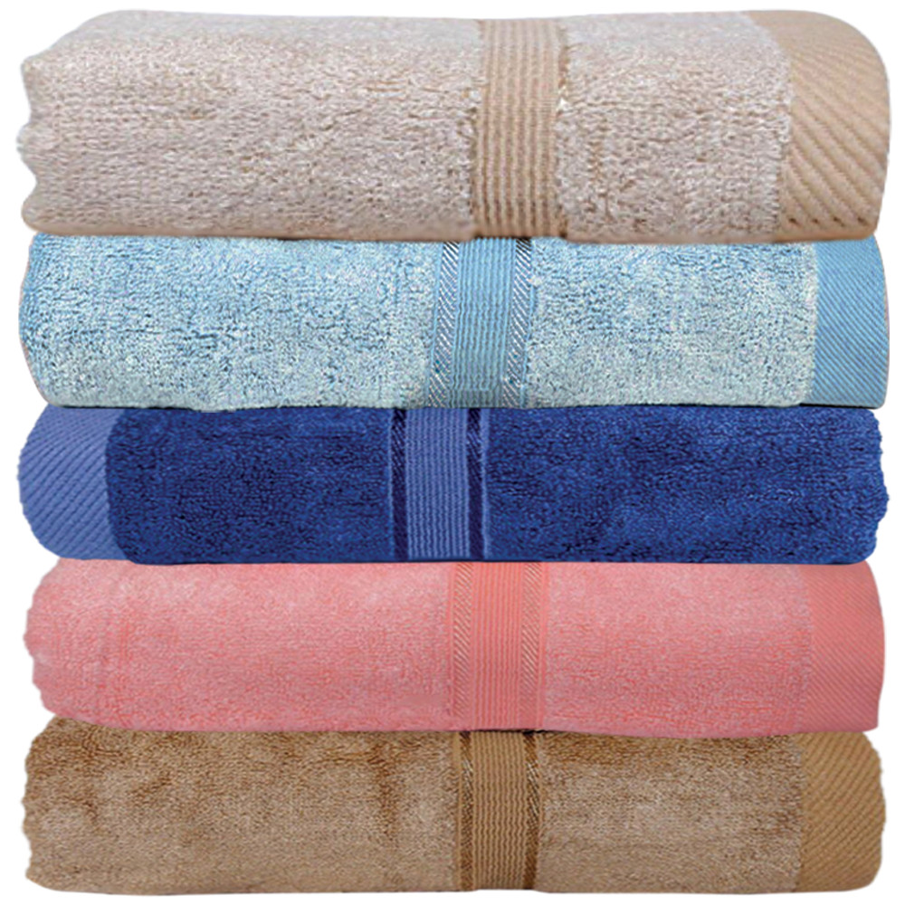 Combo 5 khăn gồm 3 Khăn gội và 2 khăn mặt bestke 100% cotton, 3 màu trắng + 2 Nâu cafe, KT 83*33cm + 48*28cm, cotton towel, bestke towel