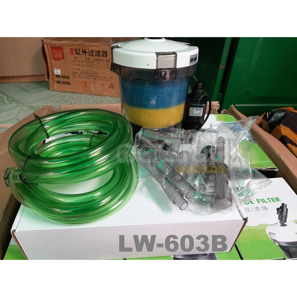 SUNSUN JIALU EW-603B | Lọc Thùng Ngoài Có Bơm - Vỏ trong suốt