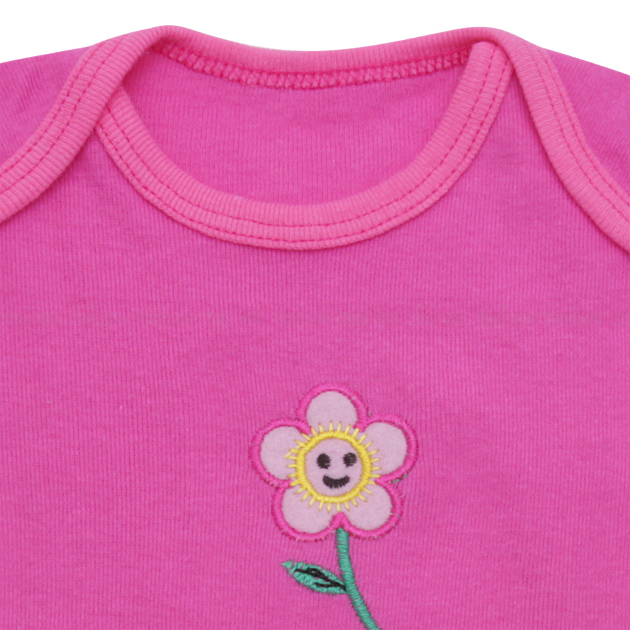 Set 4 Bodysuit Tay Ngắn Cho Bé Gái - Màu Ngẫu Nhiên