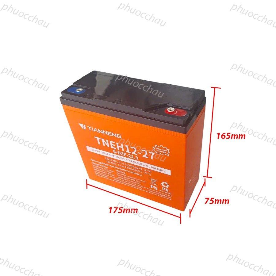 Ắc Quy Xe Máy Điện Thiên Năng TIANNENG TNE12-27 12V-27AH