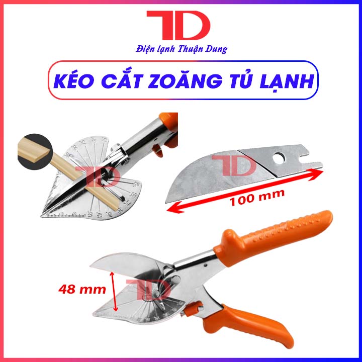 Kéo cắt góc nẹp điện có thể điều chỉnh góc từ 45 - 135 Độ,Kìm Cắt Góc Đa Năng Lưỡi Thép Khổ 50mm - Điện Lạnh Thuận Dung