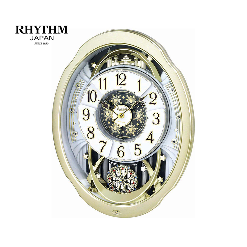 Đồng hồ Nhật Bản Rhythm Magic Motion 4MH842WD18 - Kt 40.5 x 52.2 x 12.3cm, 3.73kg , dùng PIN