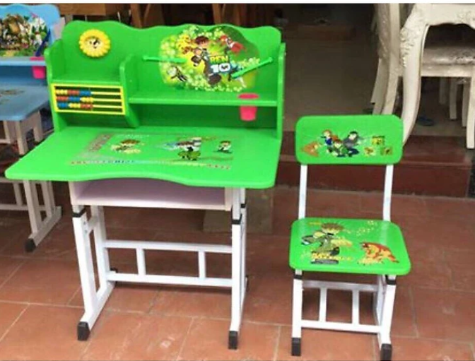 Bộ bàn ghế học sinh tiểu học có giá sách CTHS19 Tundo ngang 70 cm