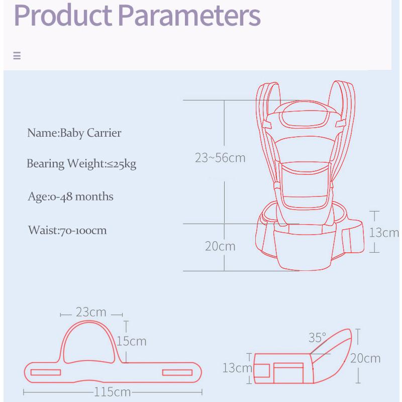 0-48M Công Thái Học Cho Bé 15 Sử Dụng Cách Trẻ Sơ Sinh Hipseat Carrier Mặt Trước Quấn Bé Sling Du Lịch kangaroo Túi