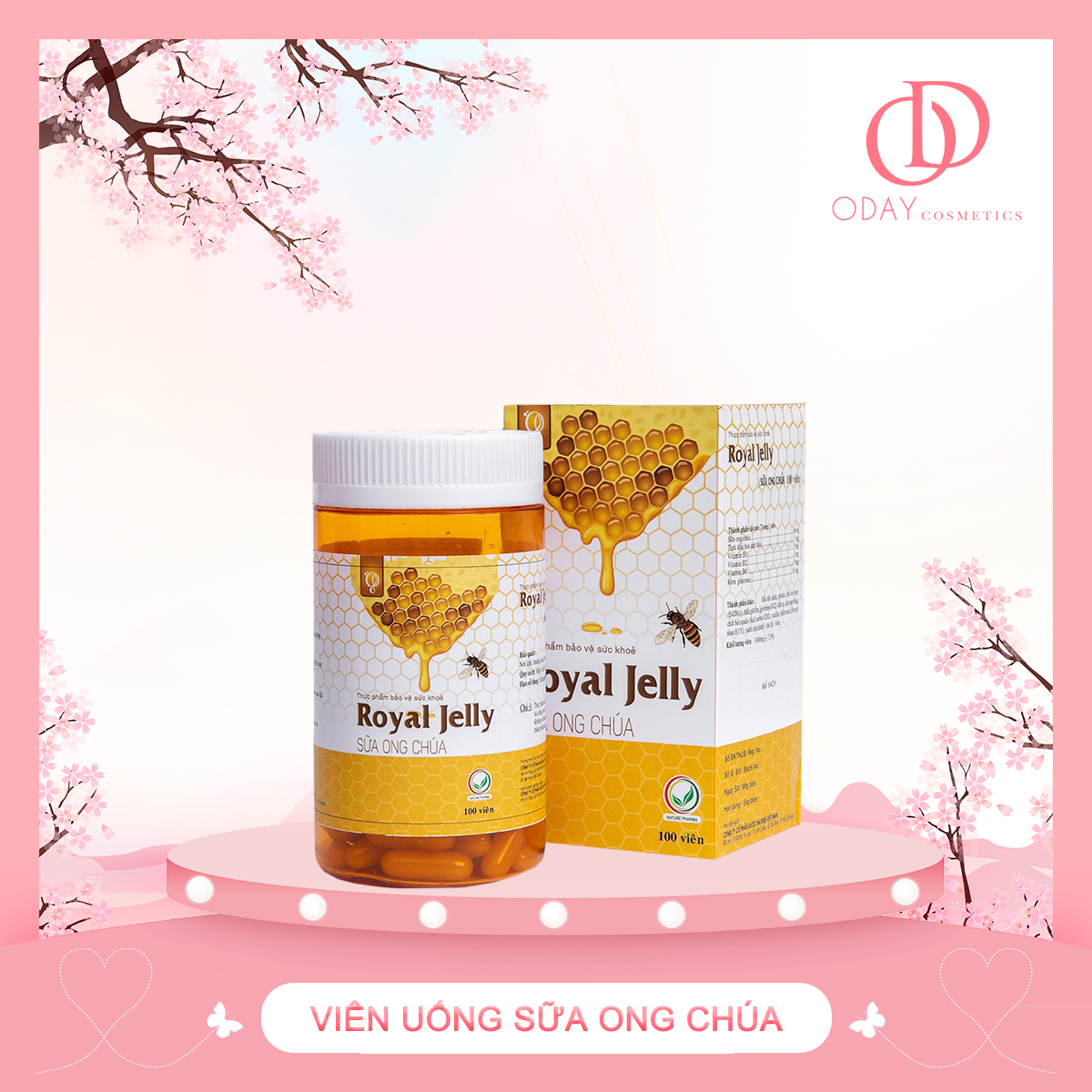 Viên Sữa Ong Chúa Royal Jelly (100vien) - Mờ Nám, Sạm, Thâm