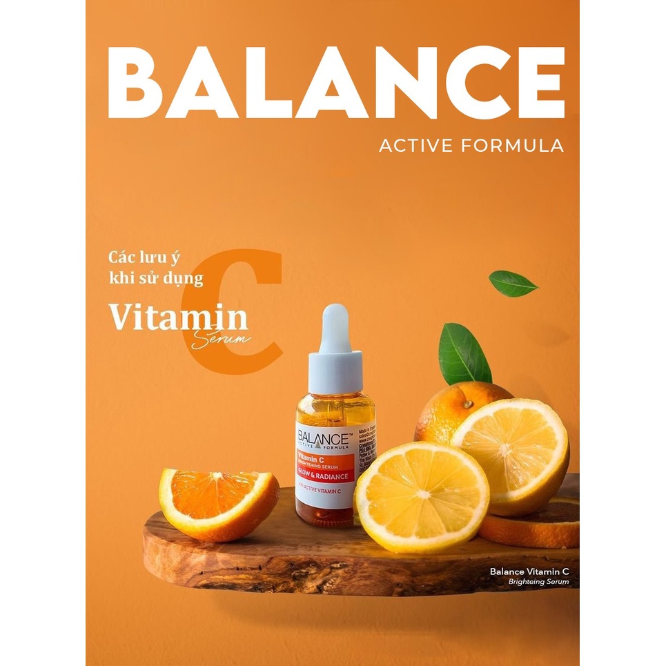 Serum trắng da mờ thâm Balance Active Formula Vitamin C