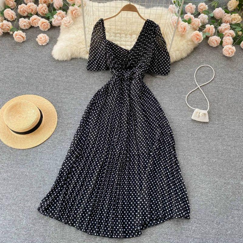 ĐẦM MAXI BI NHÍ LỆCH VAI