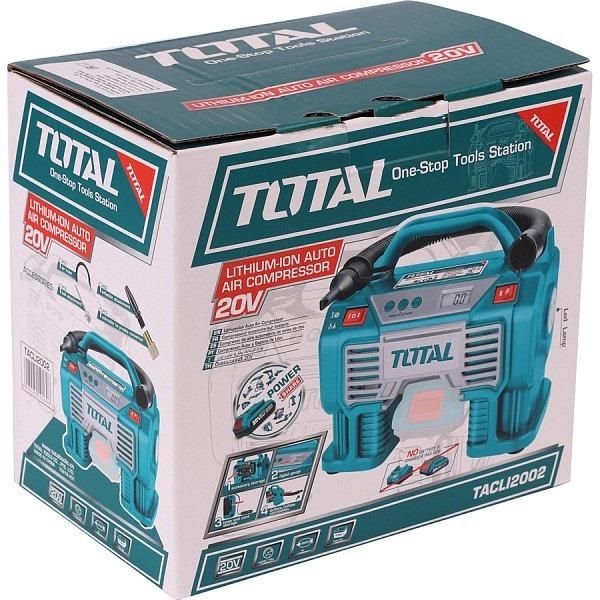 MÁY NÉN KHÍ TỰ ĐỘNG DÙNG PIN (20V/2.0AH) (KHÔNG KÈM THEO PIN VÀ SẠC) TOTAL TACLI2002 CHÍNH HÃNG - HÀNG CHÍNH HÃNG