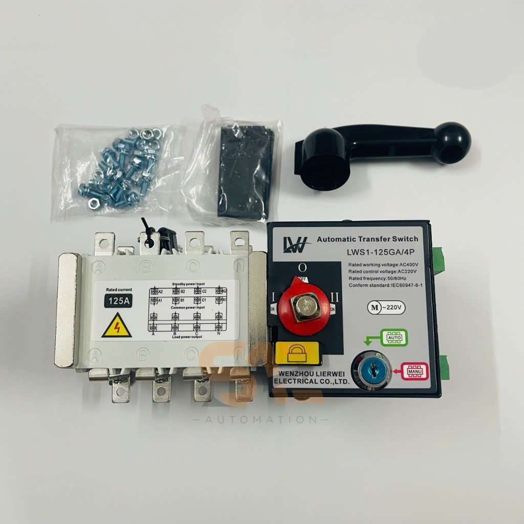 Bộ chuyển nguồn điện 3 pha ATS 4P 125A LWS1-125/4P