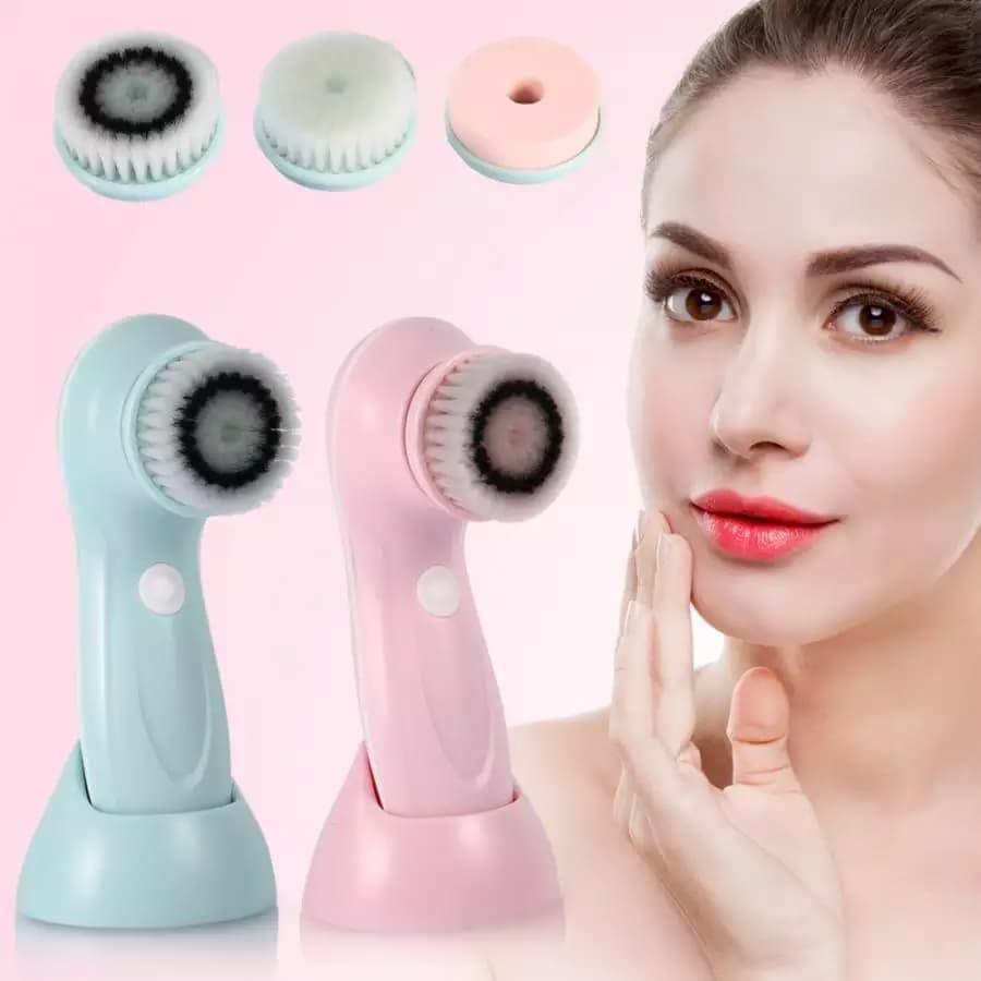 Máy rửa mặt Nhật Bản sóng siêu âm chạy pin DEEP CLEAN ULTRASONIC FACIAL CLEANSING DEVICE MNS062 - Sky