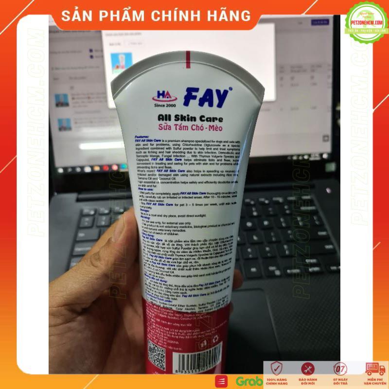 Sữa tắm Fay All skin care 290ml-6 in 1FREESHIPcác bệnh ngoài da ve,ghẻ, nấm, ngứa, xà mâu, viêm da, rụng lông chó mèo