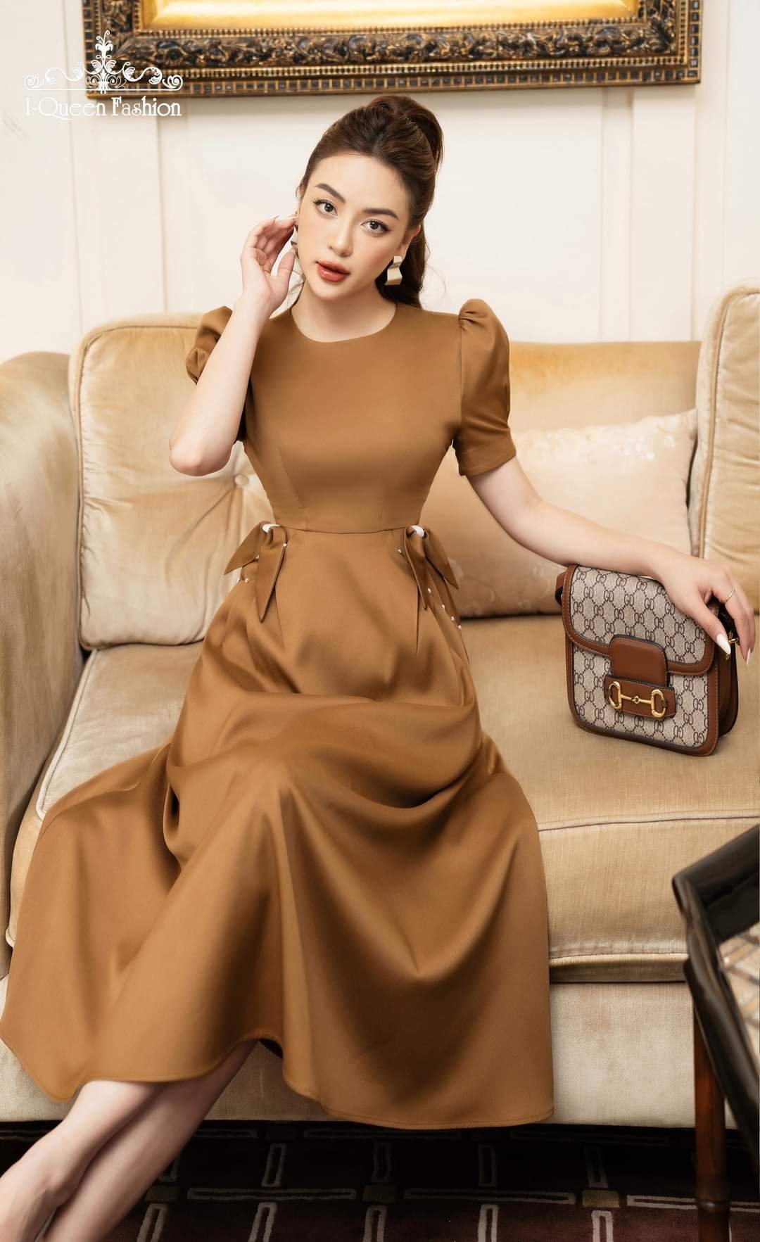 Đầm xòe thiết kế tiểu thư sang chảnh MS D029 - Ladyfasion