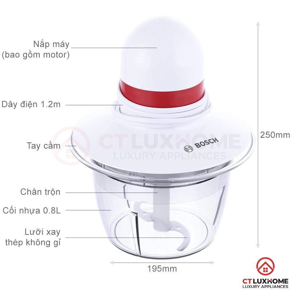 Máy xay thịt mini Bosch MMRP1000 400W, 220-240V - Hàng chính hãng