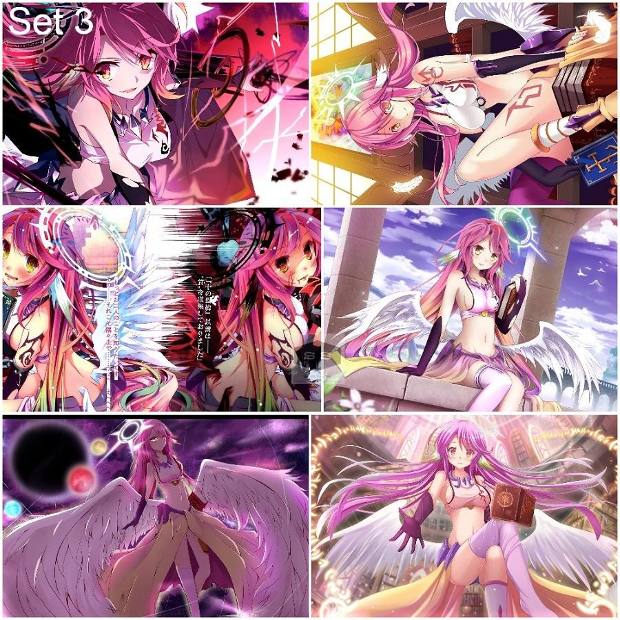 Bộ 6 Áp phích - Poster Anime No Game No Life - Huyền Thoại Game Thủ - A3,A4,A5