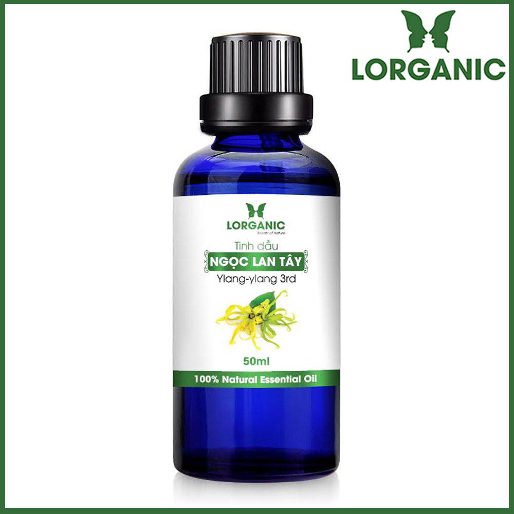 Combo tinh dầu ngọc lan tây Lorganic (50ml) +tinh dầu ngọc lan tây Lorganic treo xe hơi, tủ áo (10ml)