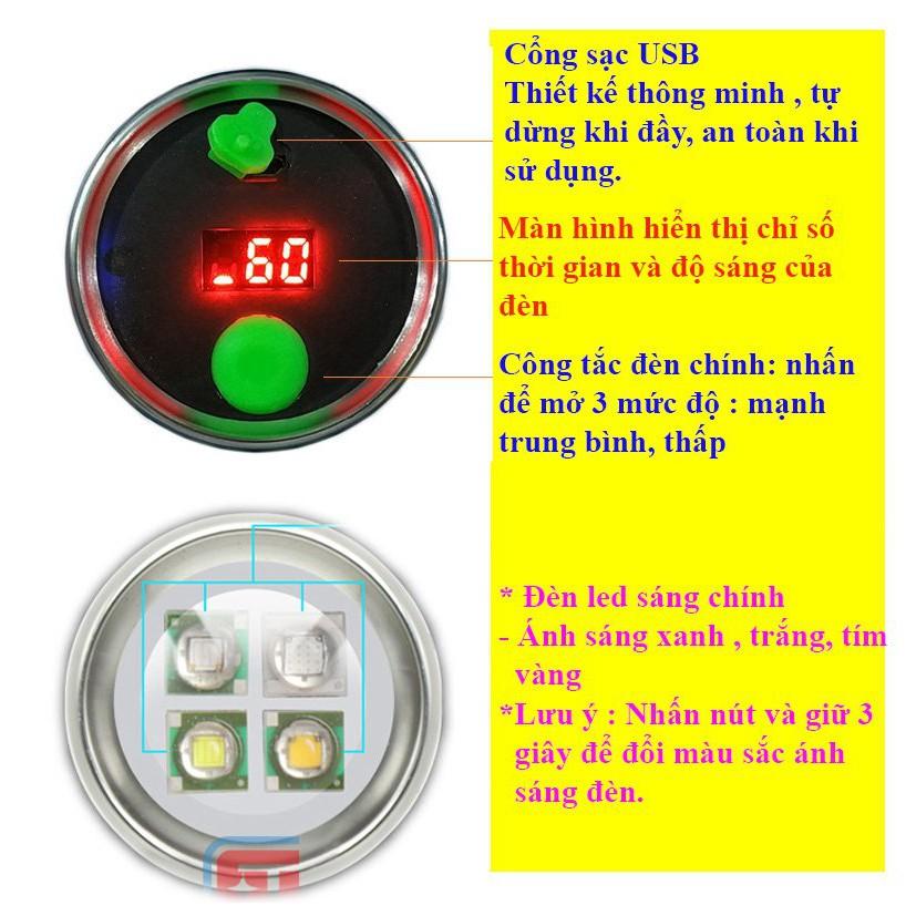 Đèn Pin Soi Phao Câu Cá 4 Màu Đa Chức Năng Tiện Dụng