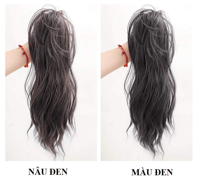 Búi đuôi sóng nước B37 FREESHIP búi xoăn đuôi sóng nước, búi tóc giả phong cách mới, búi tóc nữ