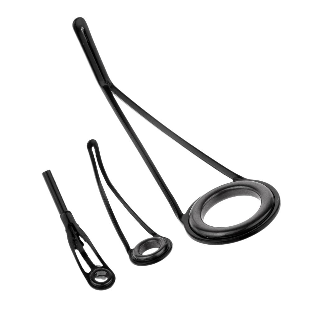 8pcs 0.28cm - 1.1cm Fishing Rod Guides Tip Tops Repair Kit Ceramic Ring Eyes