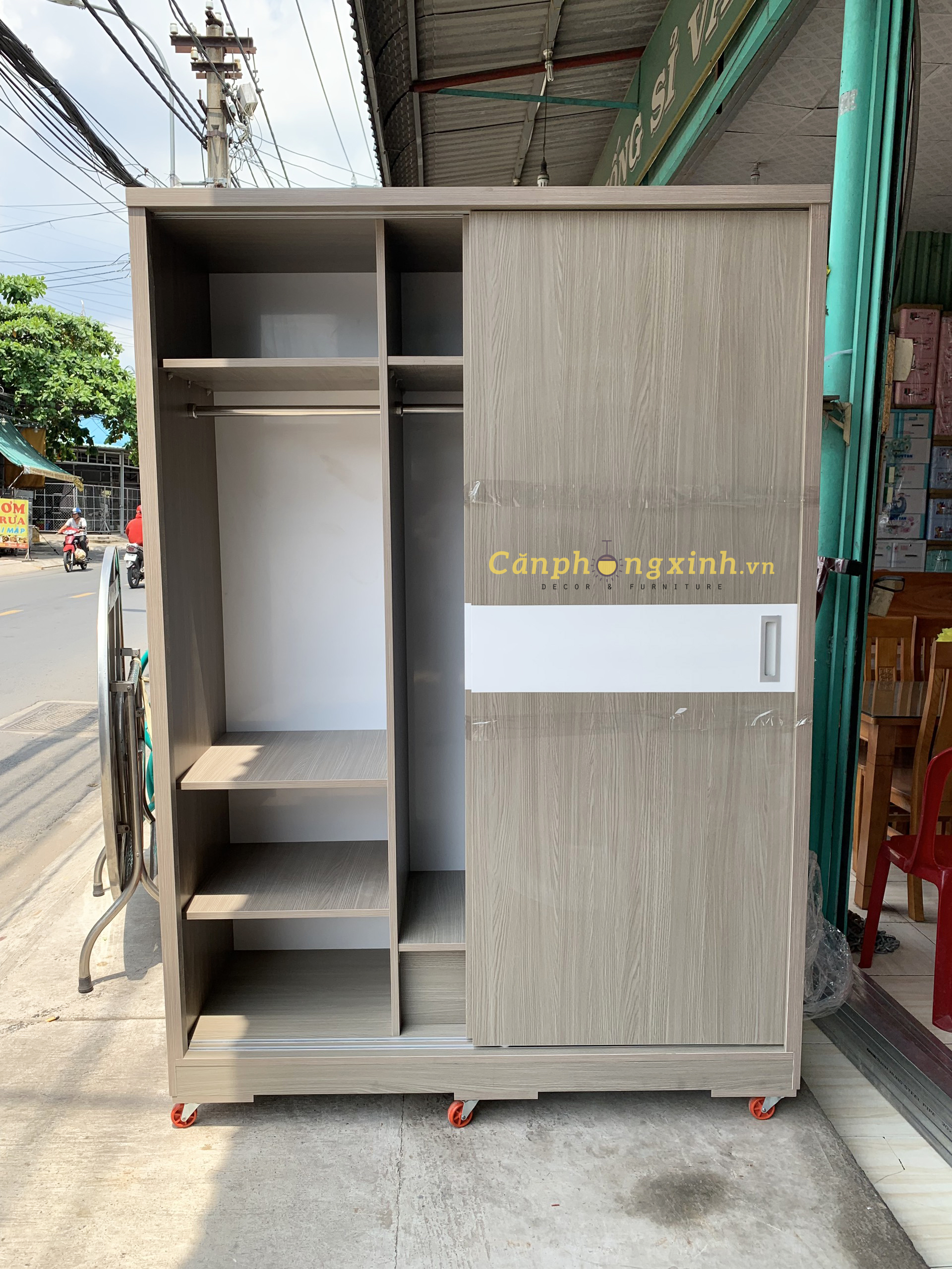 Tủ áo cửa lùa gỗ MDF CPX-T13