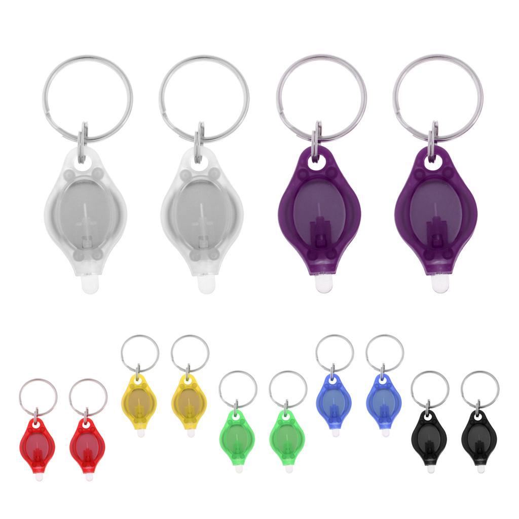 1 piece Outdoor Mini LED Flashlight UV Torch Light Keychain Ring