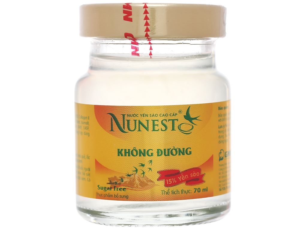 Lọ lẻ Nước yến sào Nunest không đường 70ml