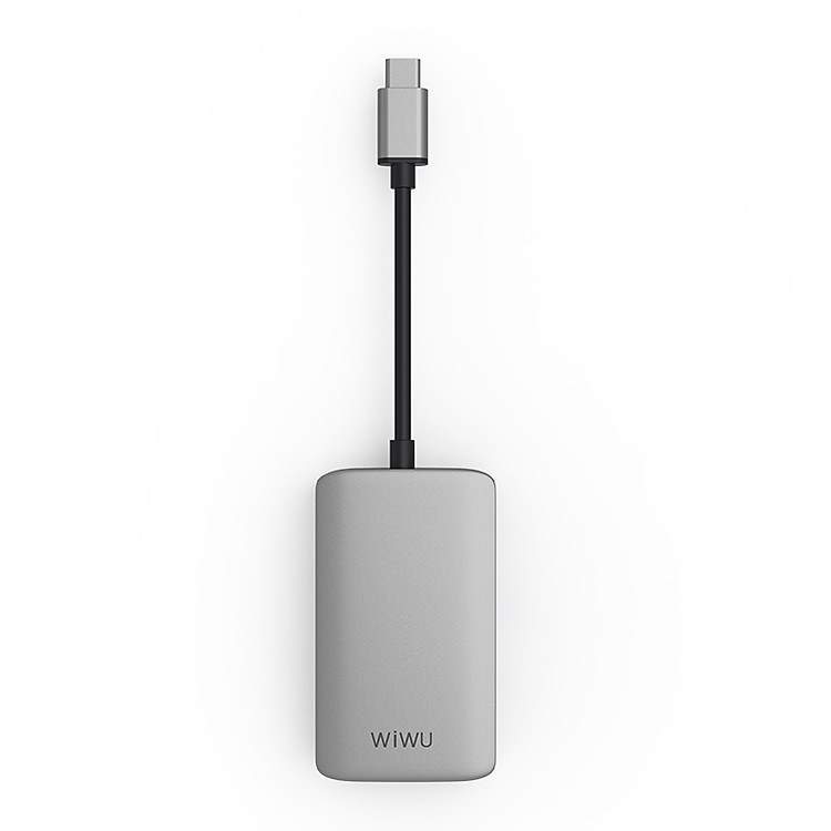 Dây cáp sạc Type C đa năng sạc nhanh 3A chuẩn Quickcharge QC 3.0 đầu sạc 2 in 1 USB-C + Type-A ra Type C hiệu WIWU ED-106 - Hàng nhập khẩu