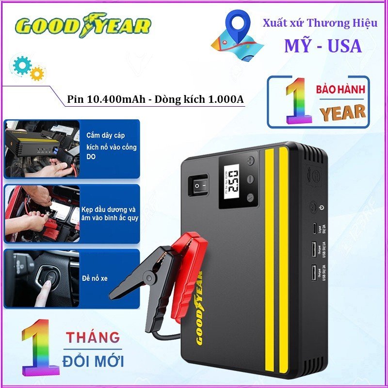 Chia sẻ:     Bộ kích bình kiêm bơm lốp ô tô và sạc dự phòng Goodyear cao cấp GY-5296