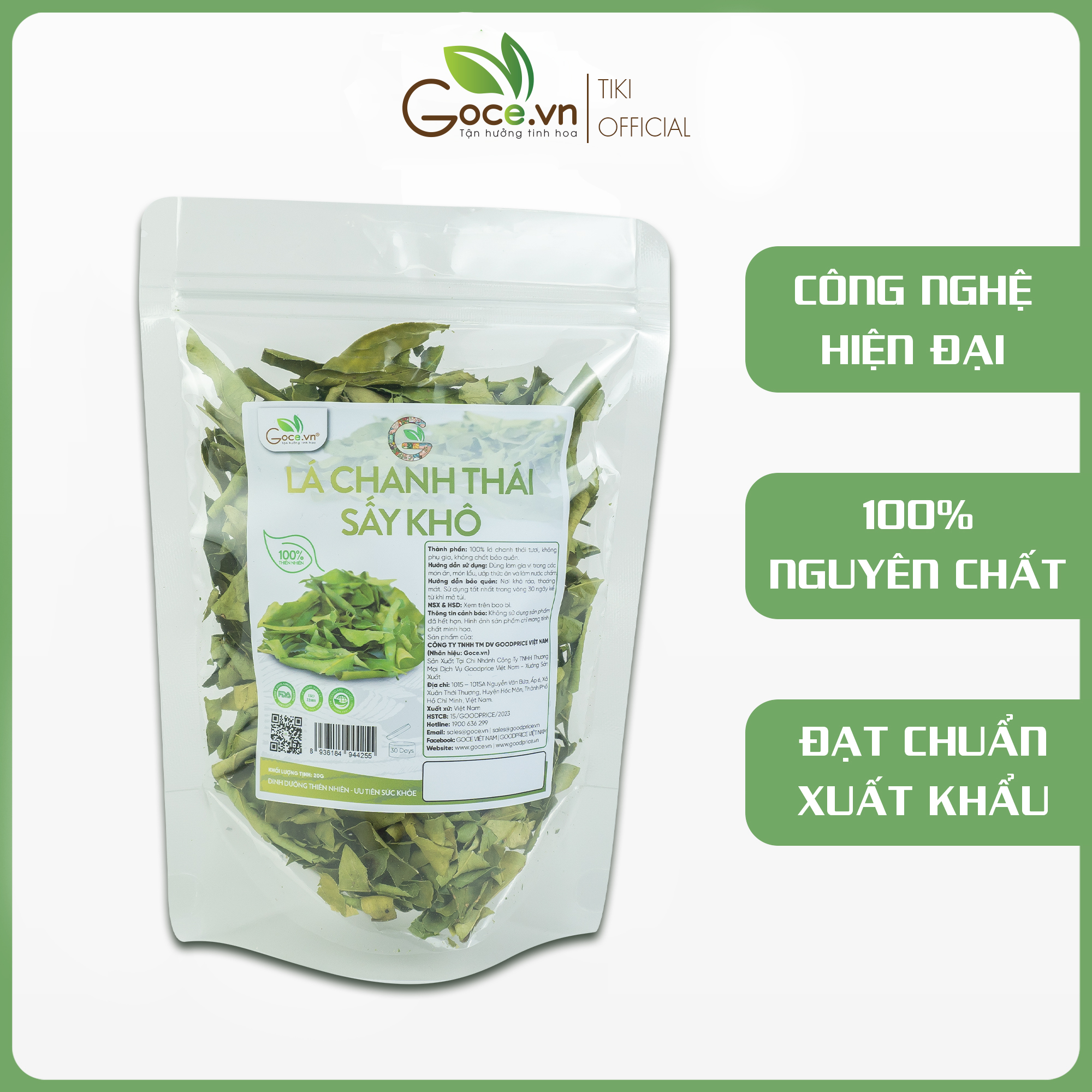 Lá chanh thái sấy khô Goce - 20g