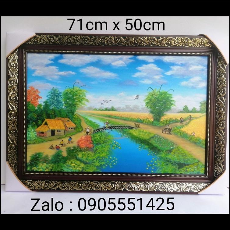Tranh phong thủy. Thư pháp Quê hương.Quà tặng TÂN GIA, khai trương, ông bà, cha mẹ, đối tác. Quà tết.