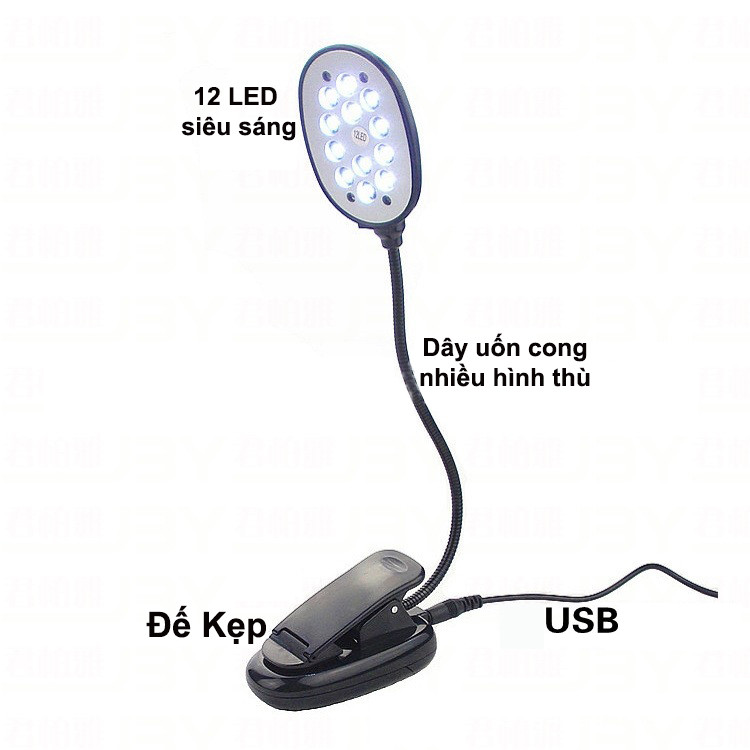 Đèn đọc sách mini đa năng 12 Led