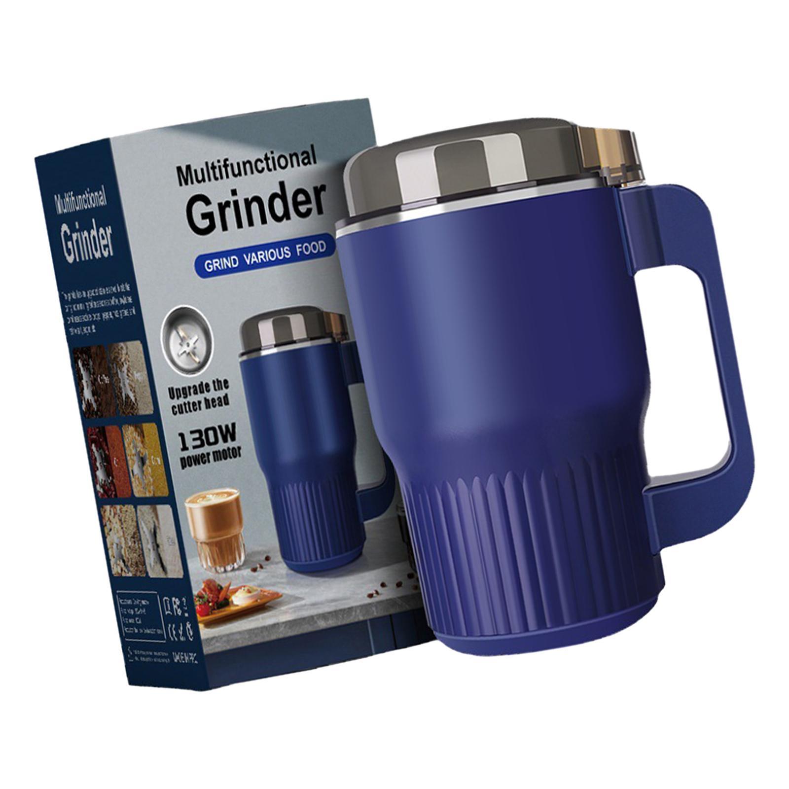 Coffee Bean Grinder Coffee Bean Grinding Machine Nuts 130W Removable Chamber 8 Blade Large Capacity Household Spice Grinder