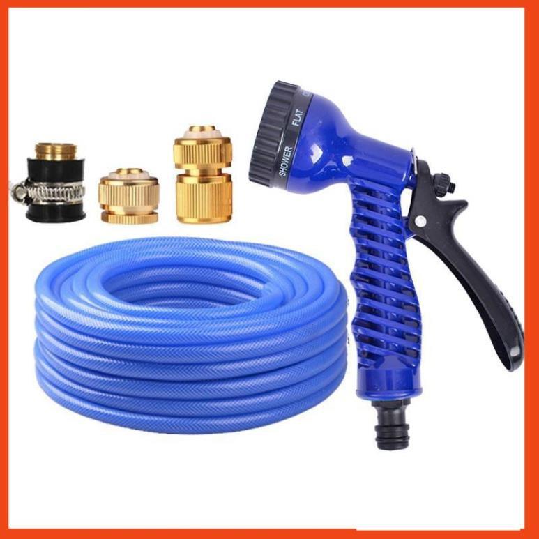 Bộ dây tăng áp 3 lần vòi xịt nước rửa xe, tưới cây loại 15m 206843