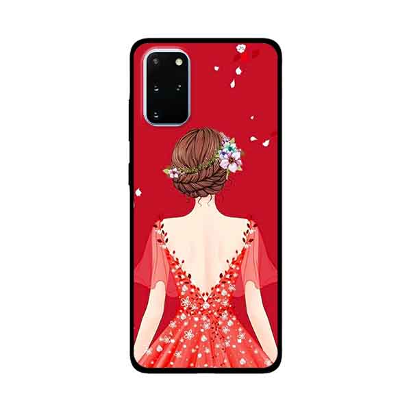 Ốp Lưng Dành Cho Samsung Galaxy S20 Plus mẫu Cô Gái Váy Đỏ - Hàng Chính Hãng