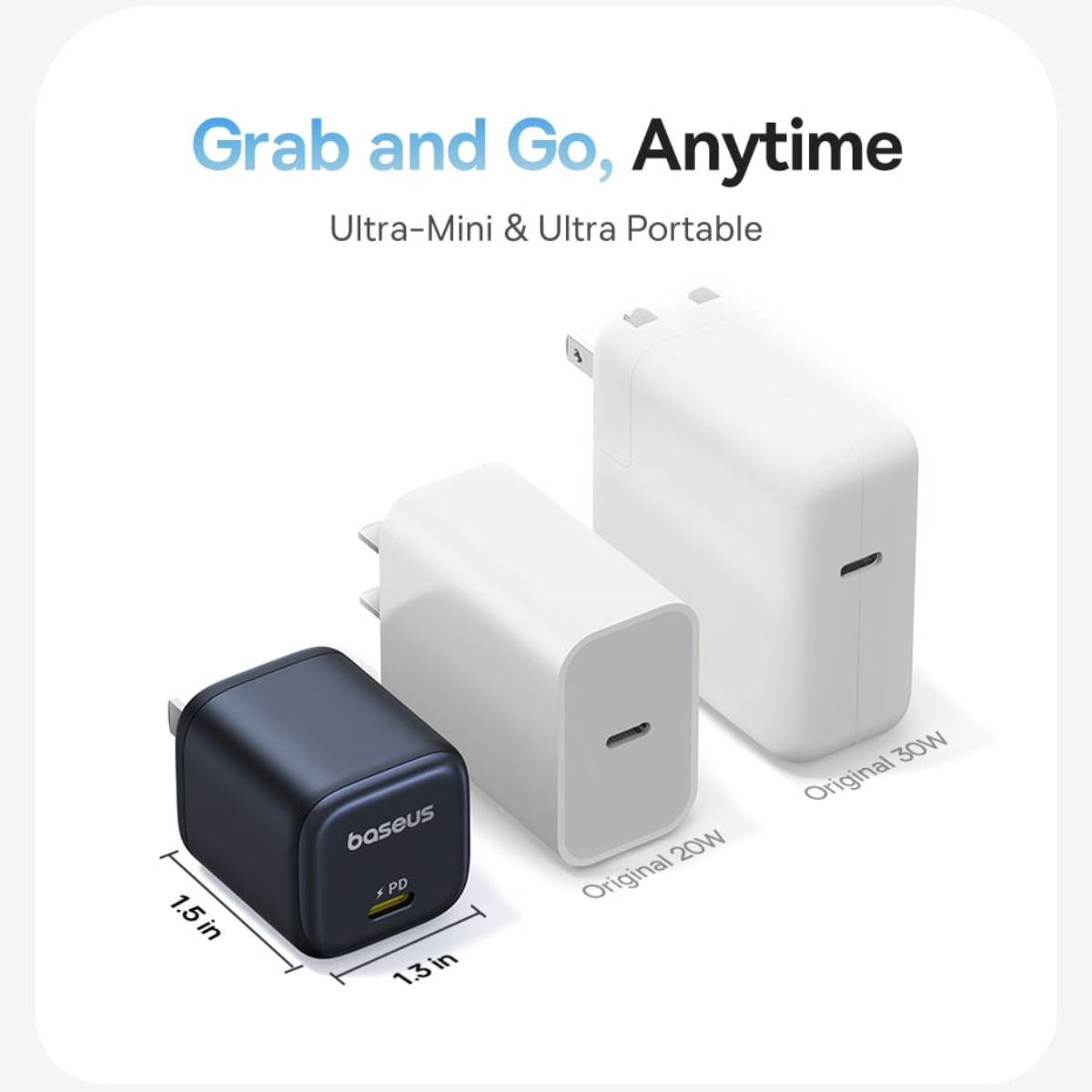 Củ sạc nhanh 1 Cổng PD 45W Baseus PicoGo GaN Fast Charger - Hàng chính hãng