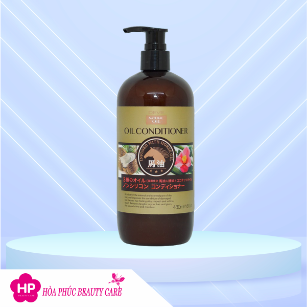 Dầu Xả Phục Hồi Tóc Hư Tổn Chiết Xuất Tinh Dầu Ngựa Deve Natural Oil Conditioner  (Chai 480mL)