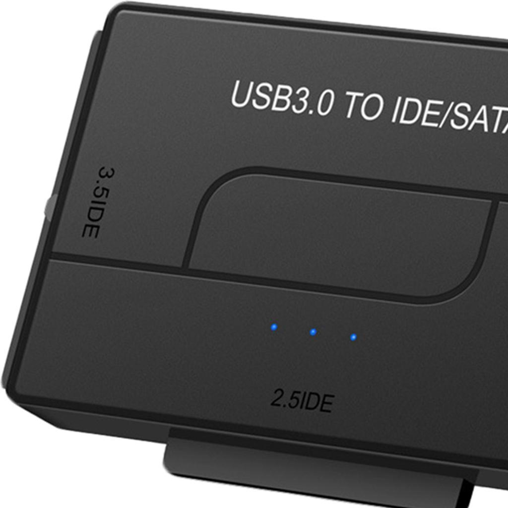 External SATA/IDE to USB 3.0 Adapter IDE SATA Adapter Compatible with USB 1.1/2.0 DC Power 12V Kit for 2.5"/3.5" Inch IDE and SATA HDD