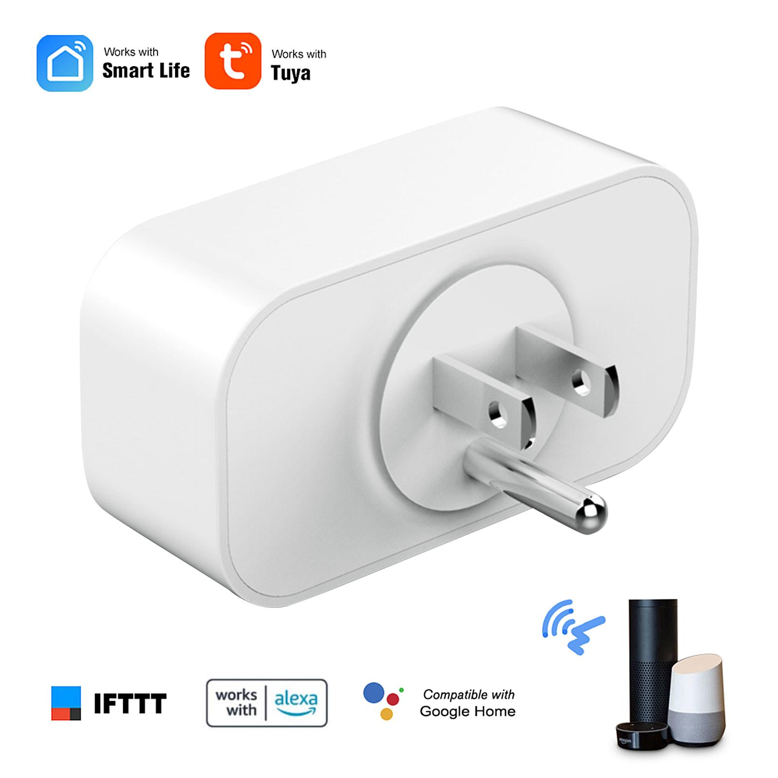 Mini Smart Plug WiFi Power Socket US Tuya APP Remote Control Timer, Voice Control Compatible with Amazon Alexa and for Google Home/Nest IFTTT