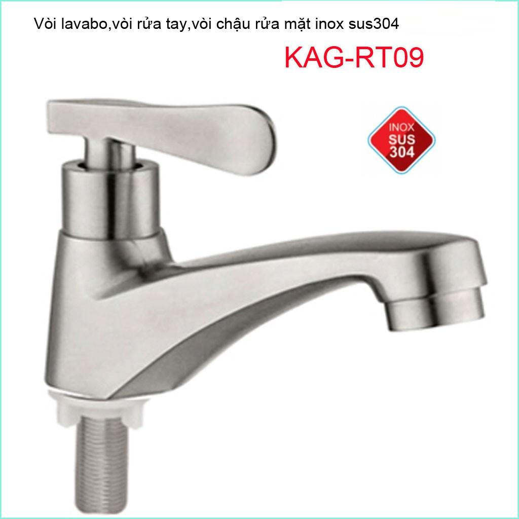 Vòi lavabo lạnh Inox 304 KAG-RT09