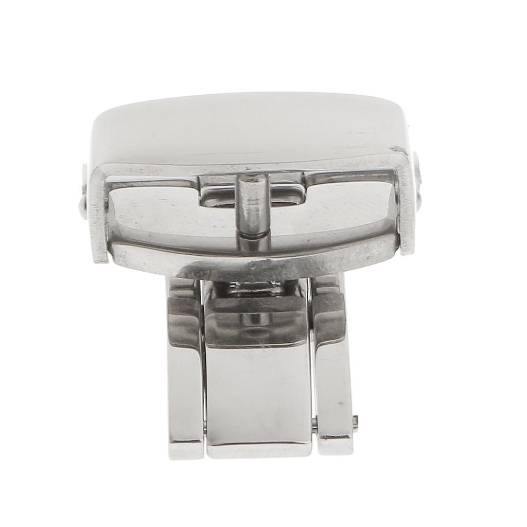 Stainless Steel Butterfly Clasp Watch Buckle Push Belt Strap Clasp