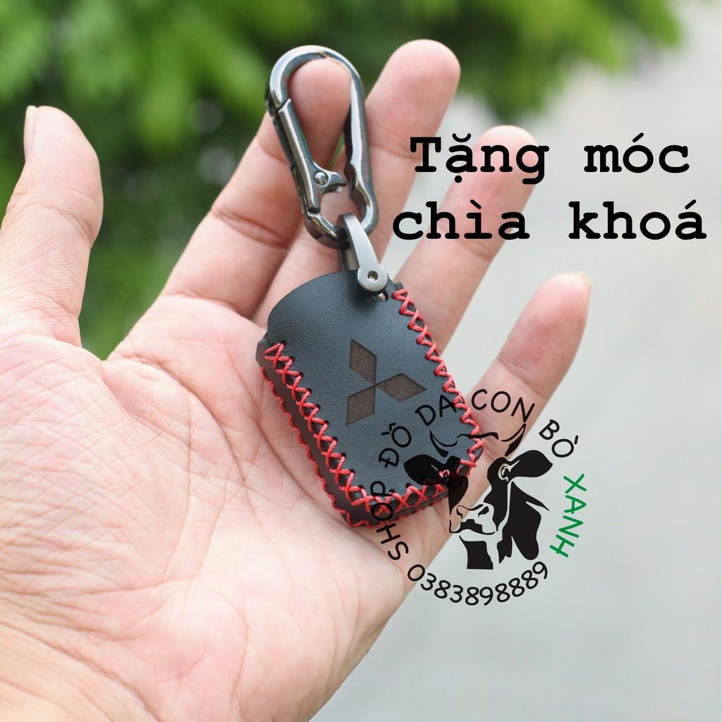 Bao da dành cho Chìa Khoá Mitsubishi Xpander, Triton, Attrage, Mirage, Lancer handmade Da Thật 002