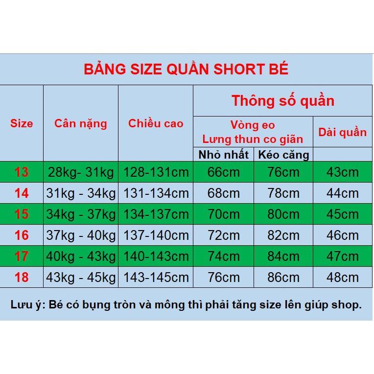 Quần short cho bé 25kg đến 45kg - quần short jean co giãn - NH Shop