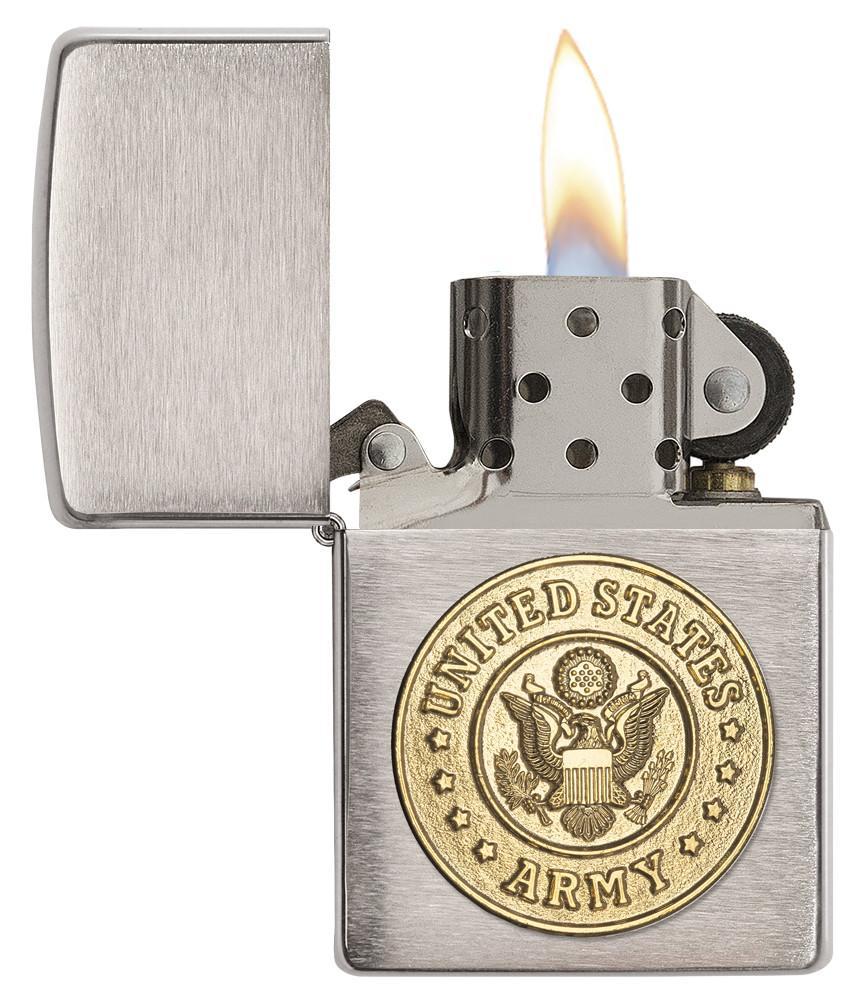 Bật Lửa Zippo US Army Emblem Brushed Chrome 280ARM