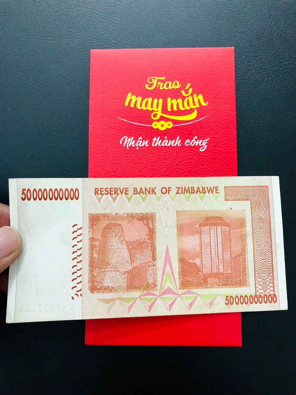 Tờ tiền Zimbabwe 50 Tỷ Dollar siêu lạm phát, tiền xưa sưu tầm - The Merrick Mint