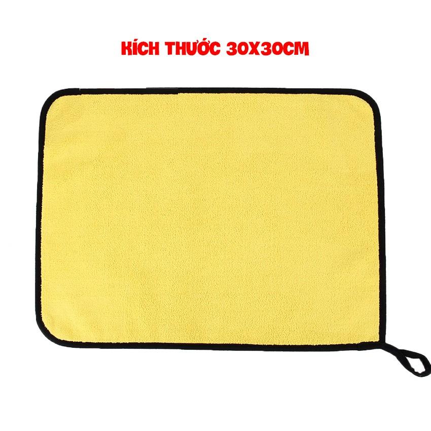 Khăn lau đa năng xe hơi, oto Microfiber cao cấp -Siêu mềm mịn, Siêu thấm hút, Không rụng lông